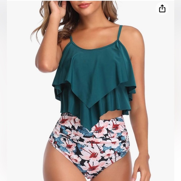 VeMee Bikini Swimsuit for Women High Waisted Bikini Two Piece Tankini Size S - Picture 1 of 11